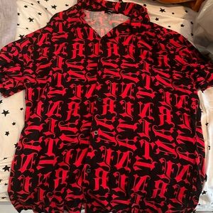 Black & red dress shirt